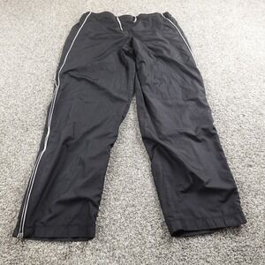 VTG Nike Pants Womens XL Black Track Windbreaker Gym Jogger Workout Running Y2K
